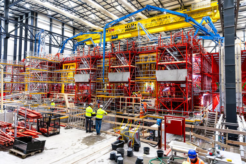 The mold used to produce the 79 standard tunnel elements