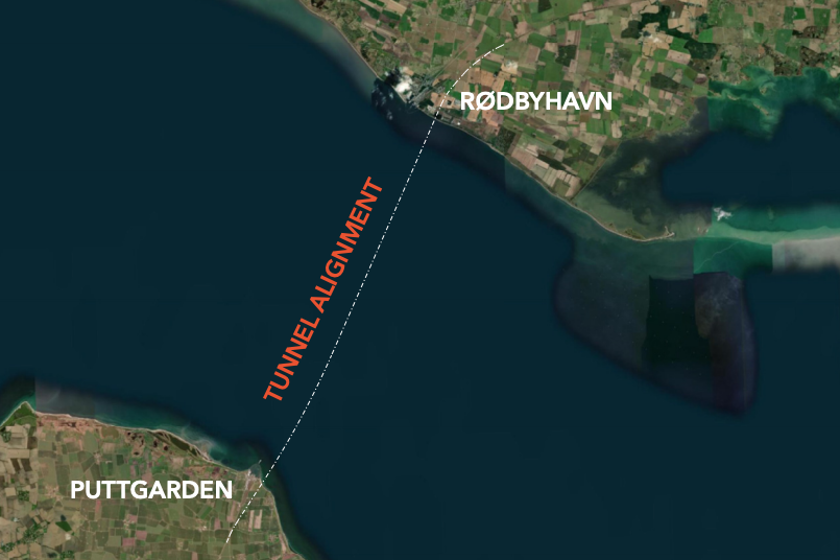 Karte der Bautätigkeiten entlang der Tunnelgrabentrasse