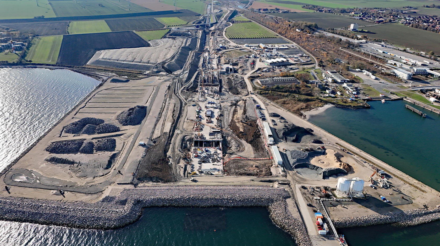 Luftbild Baustelle Puttgarden (November 2025)