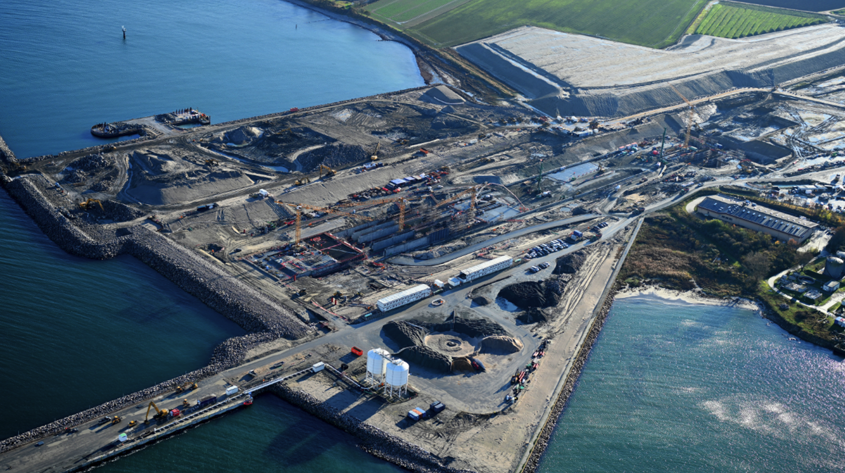 Übersicht der deutschen Baustelle in Puttgarden